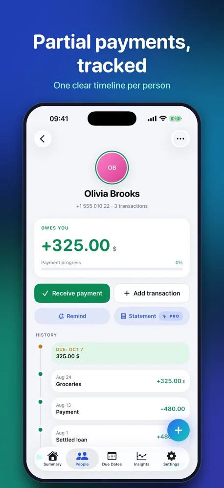 DebtTracker screenshot