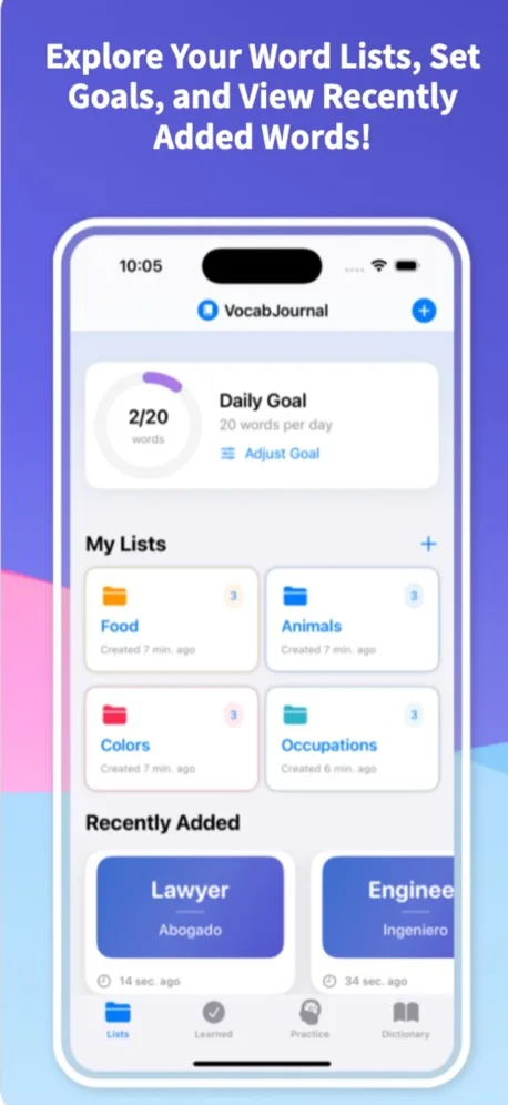 VocabHub screenshot